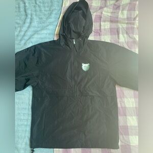Used S Black Champion Hooded Nylon Pullover